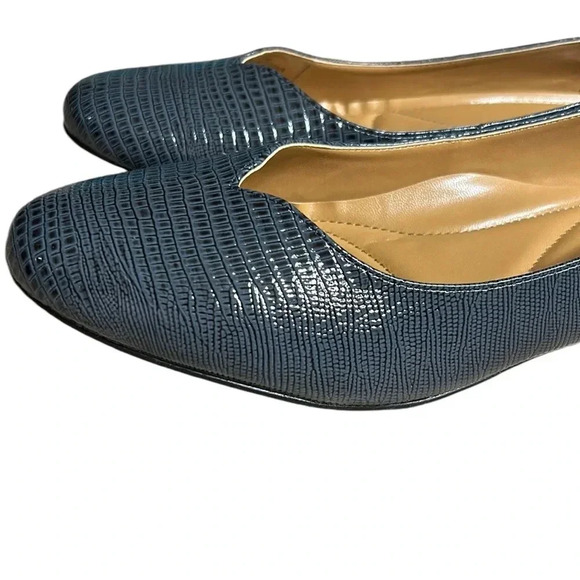 J.Renee BAMBALINA  ,women shoes ,animal print, blue,black,1” heel,NIB,career - Picture 14 of 14